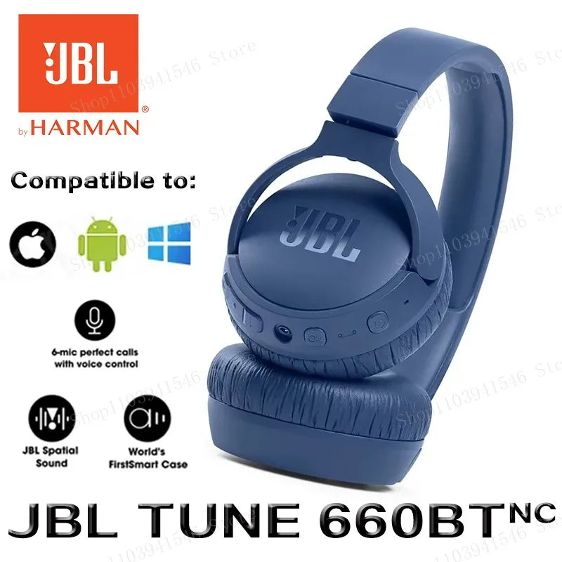 JBL Tune 660NC – Casque supra-auriculaire sans fil Bluetooth 5.0, écouteurs antibruit, sport & gaming, mains libres
