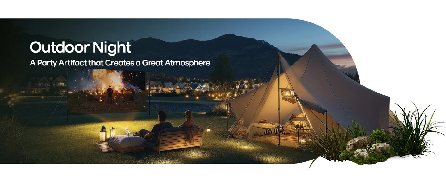 Projecteur magnétique 4K Android 11 HY300 Pro – Wifi6 290ANSI – Allwinner H713 – Bluetooth 5.0 – 1080P 1280×720P – Cinéma portable extérieur