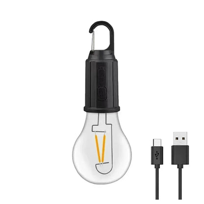 Lampes solaires LED pour Camping – Ampoules rechargeables USB, lampe à intensité variable avec crochets, lumière Vintage pour tente, lanterne, extérieur