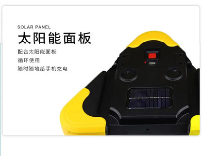 Trépied automobile panneau d’avertissement lumineux – Triangle réfléchissant LED – Feu de secours solaire véhicule – 2 tailles