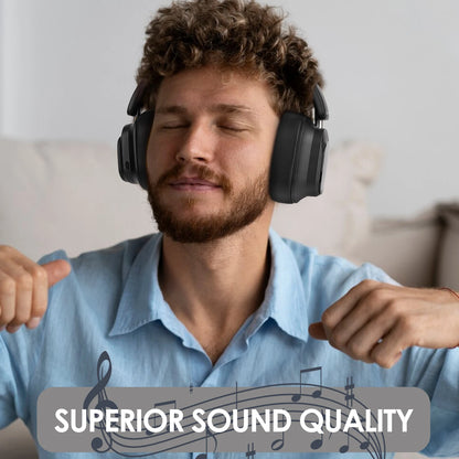 Siindoo JH-ANC930Plus – Écouteurs à suppression active du bruit, casque hybride sans fil avec écran LED tactile multi-magnétique