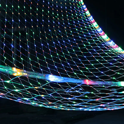 Rideau lumineux en maille LED – décoration extérieure/intérieure, guirlande féerique, Noël/mariage/fêtes