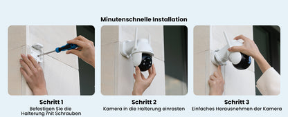 Caméra de surveillance extérieure WiFi ieGeek 2K PTZ – solaire, 360° couleur, détection humaine