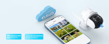 Caméra de surveillance extérieure WiFi ieGeek 2K PTZ – solaire, 360° couleur, détection humaine