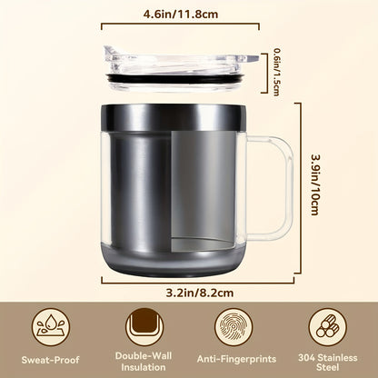 Tasse à café auto‑chauffante – Set chauffe-tasse USB 5V2A, arrêt automatique 10 h, cadeau café & fêtes
