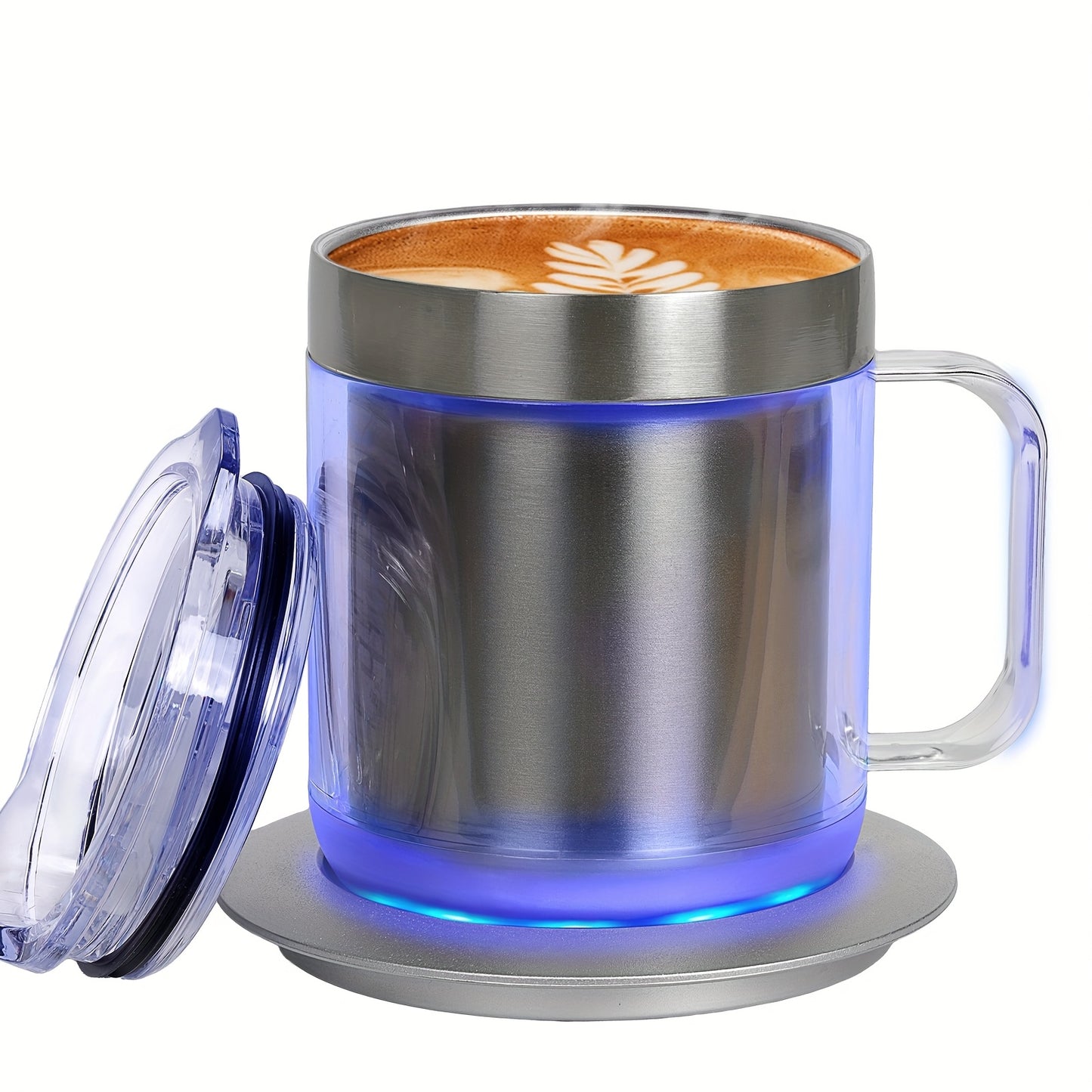 Tasse à café auto‑chauffante – Set chauffe-tasse USB 5V2A, arrêt automatique 10 h, cadeau café & fêtes